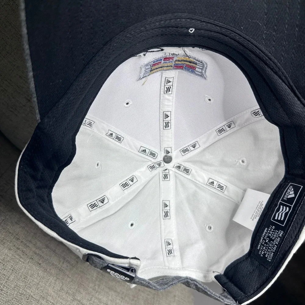 Cadillac Adidas Golf‎ Hat Cap White Charcoal Adjustable One Size Fits Most